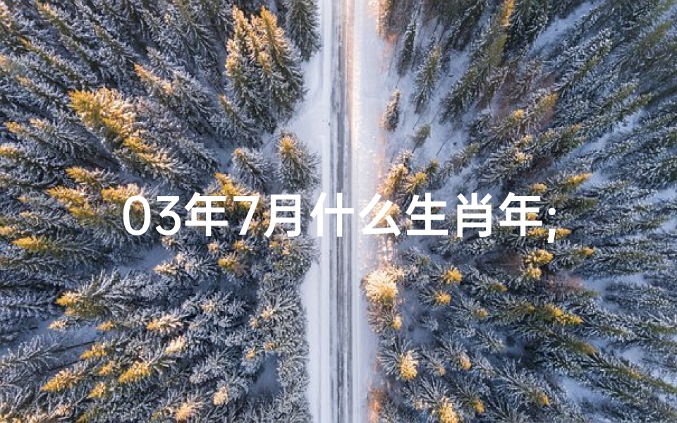 03年7月什么生肖年;2003年7月命格揭秘:探寻那年的命运之谜