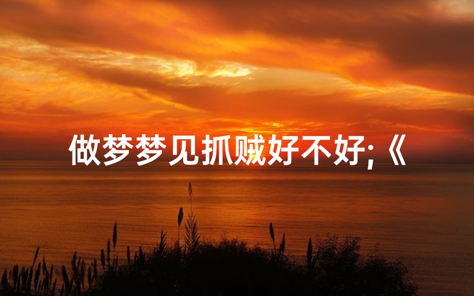 做梦梦见抓贼好不好;《梦见抓贼预示吉凶:揭秘梦境中的正义使者》