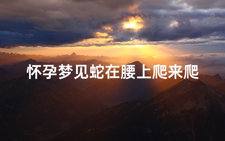 怀孕梦见蛇在腰上爬来爬去(孕妇梦见蛇在腰上缠着)