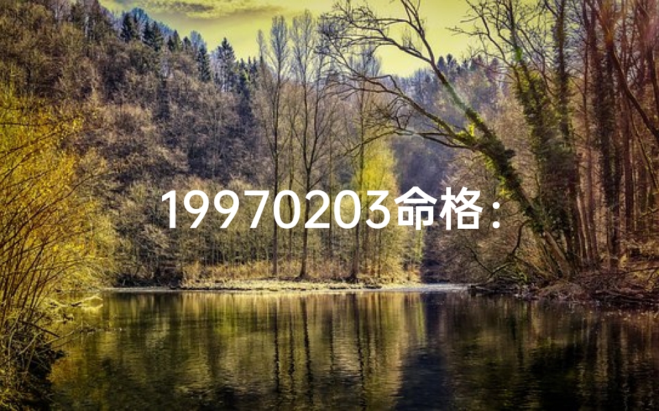 19970203命格:揭秘独特命运密码