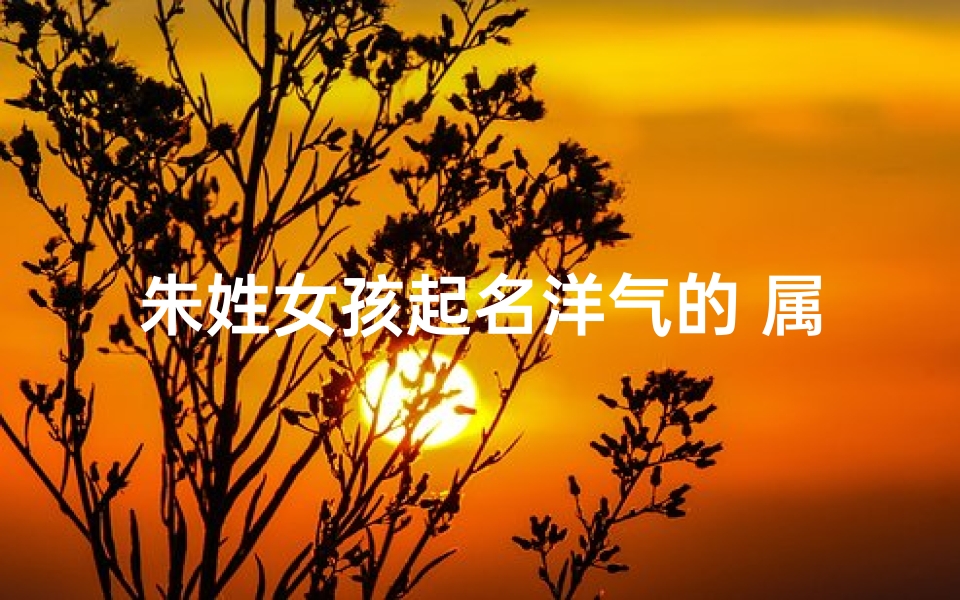 朱姓女孩起名洋气的 属鼠、《朱姓鼠年女宝宝,精选吉祥好名字大全》