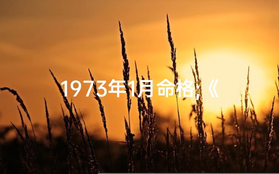 1973年1月命格;《1973年1月命格:时光之轮的神秘启程》