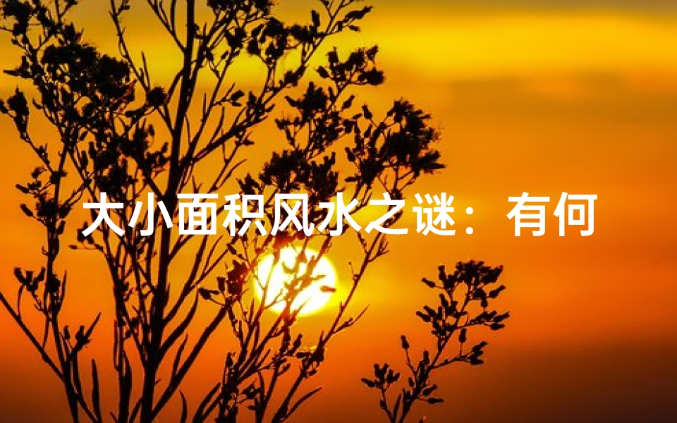 大小面积风水之谜:有何讲究?