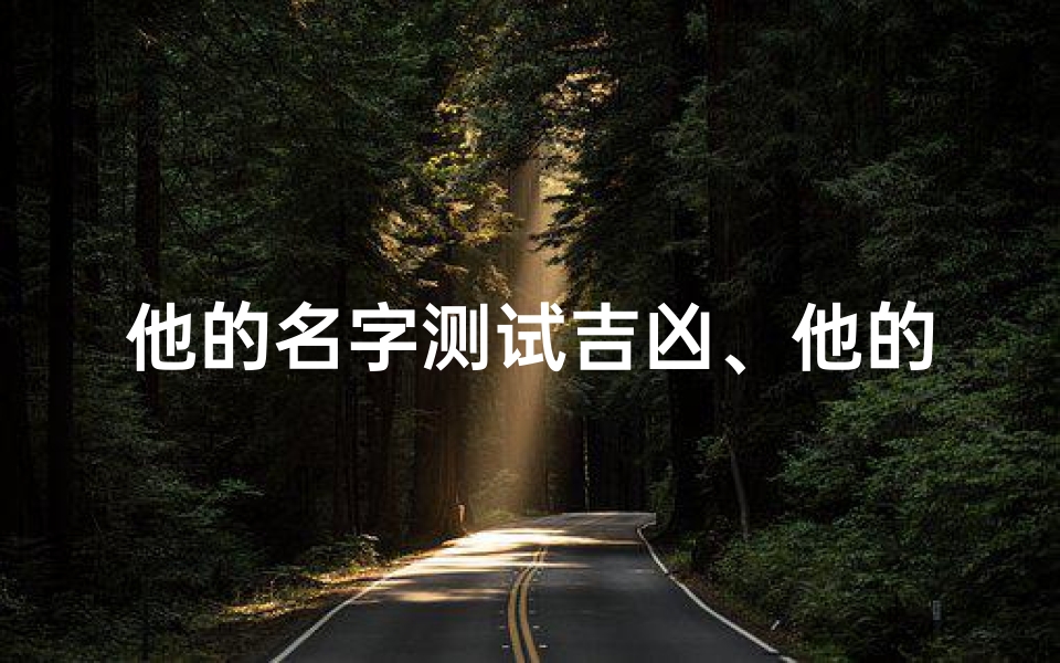 他的名字测试吉凶、他的名字的含义