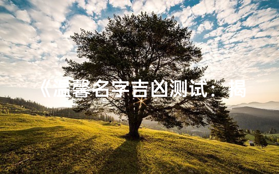 《温馨名字吉凶测试:揭秘命理奥秘》