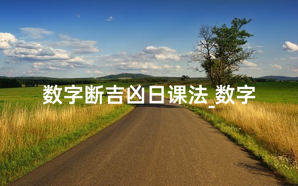 数字断吉凶日课法_数字吉凶数字吉凶