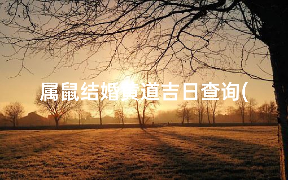 属鼠结婚黄道吉日查询(2024年7月属鼠人取结婚证日子选什么好免费测领证吉日 )