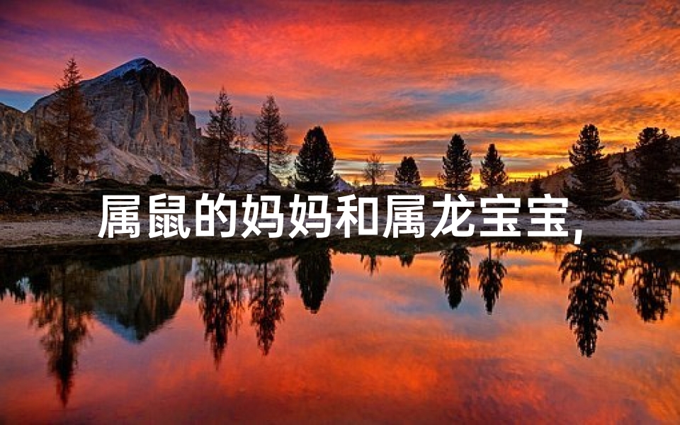属鼠的妈妈和属龙宝宝,属鼠妈妈育龙宝宝,温馨亲子时光