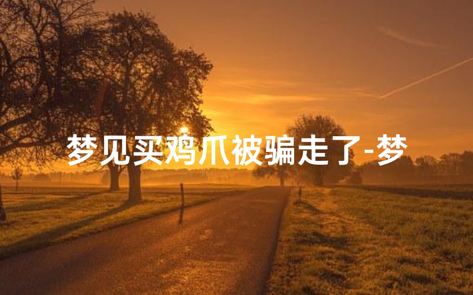 梦见买鸡爪被骗走了-梦见买鸡爪被骗走了啥意思