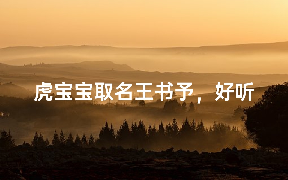虎宝宝取名王书予,好听吗?寓意深远的好名字