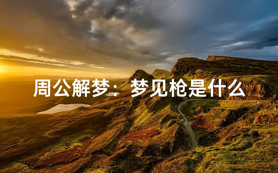 周公解梦:梦见枪是什么寓意?