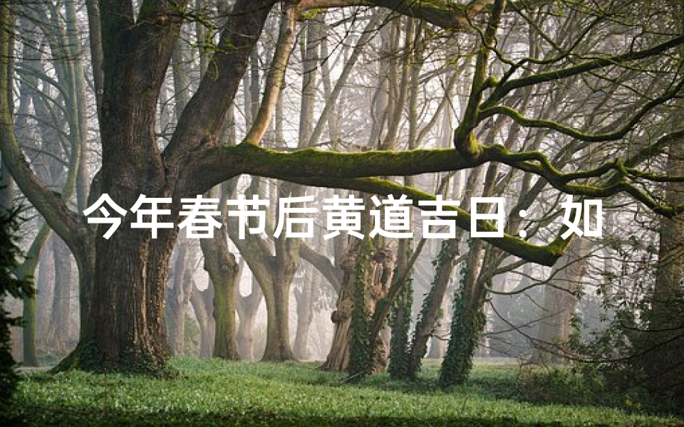 今年春节后黄道吉日:如何选择最佳时机开工?