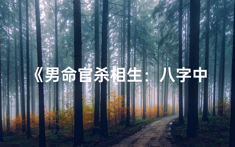 《男命官杀相生:八字中的权力与挑战》