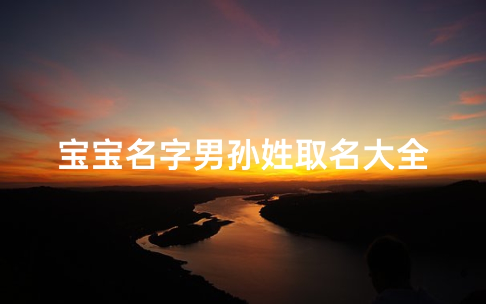 宝宝名字男孙姓取名大全