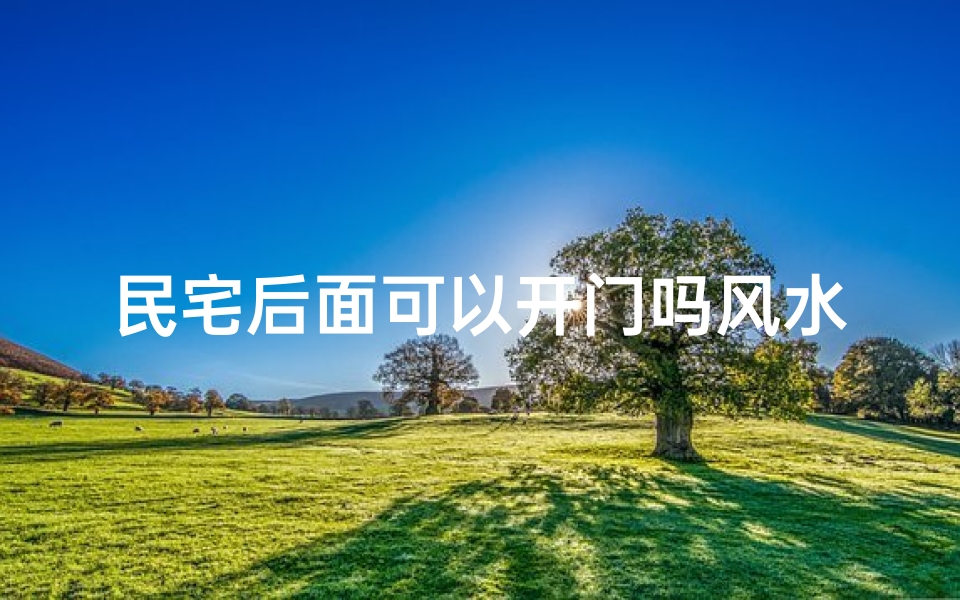 民宅后面可以开门吗风水