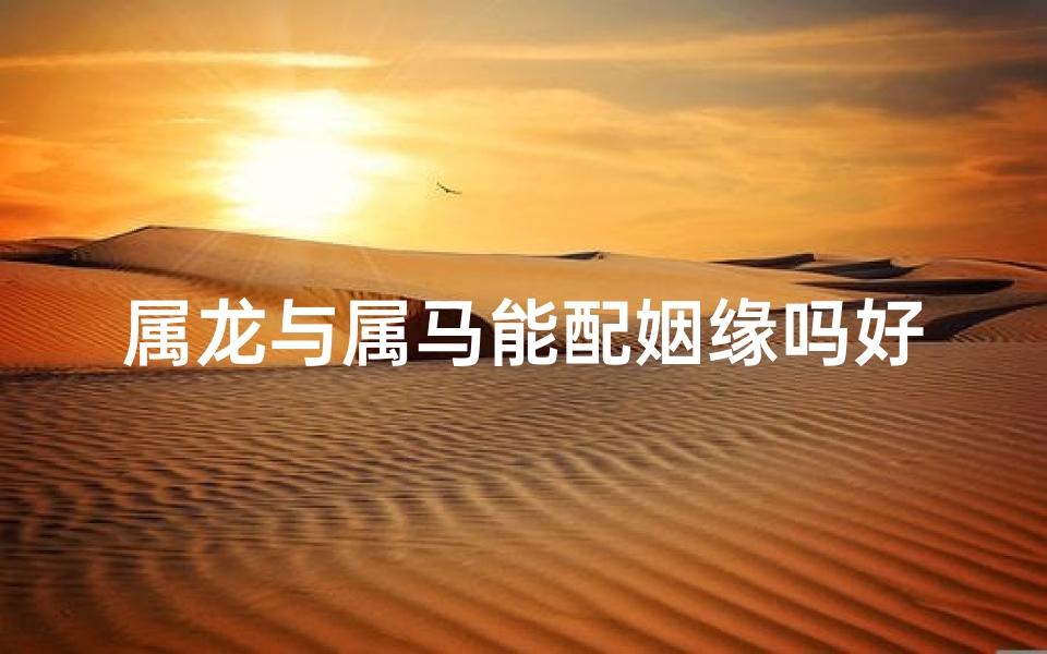 属龙与属马能配姻缘吗好吗_属龙属马姻缘佳话:相得益彰的完美搭配
