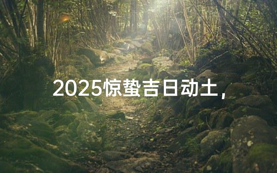 2025惊蛰吉日动土,好运连连启新篇