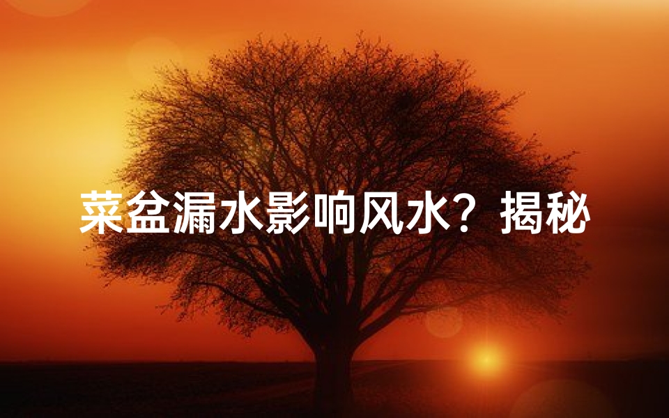 菜盆漏水影响风水?揭秘家居风水隐患