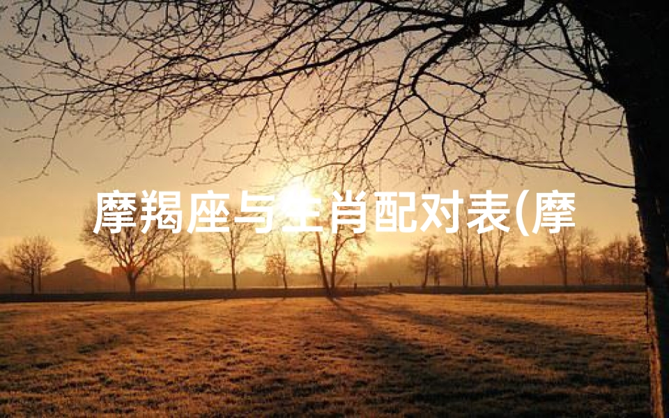 摩羯座与生肖配对表(摩羯座男属虎和摩羯座女属虎能在一起吗 )