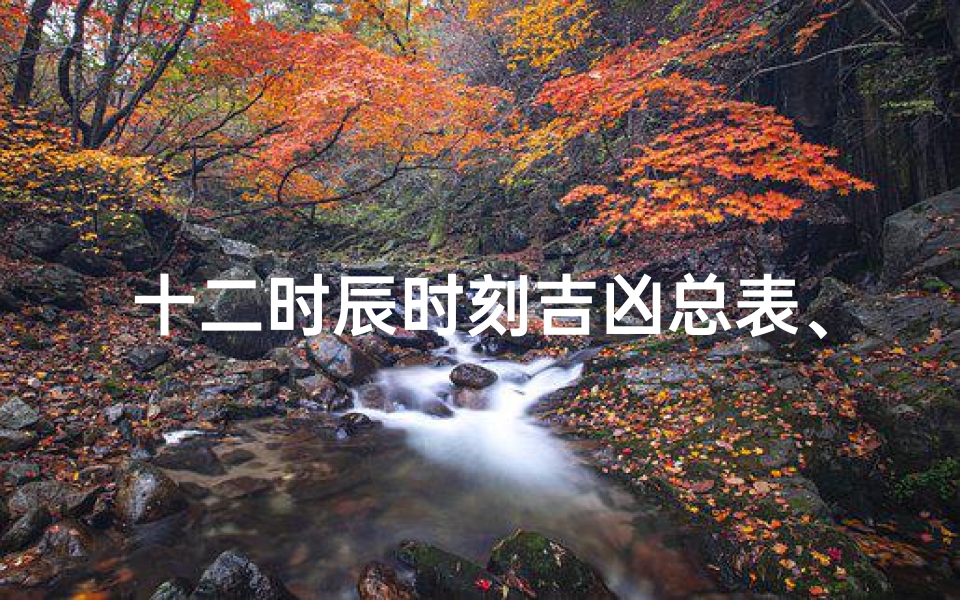 十二时辰时刻吉凶总表、《十二时辰数字吉凶速查表,运势揭秘》