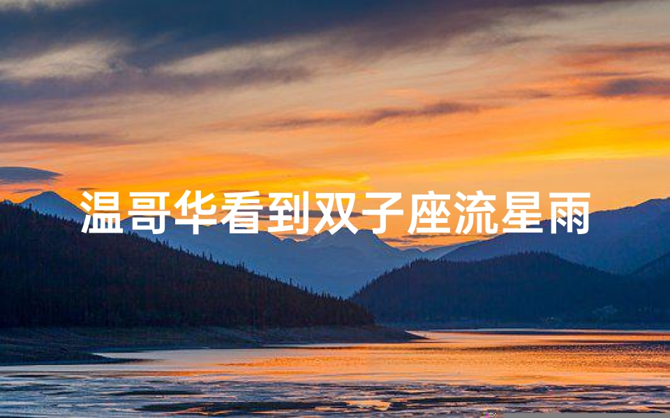 温哥华看到双子座流星雨吗