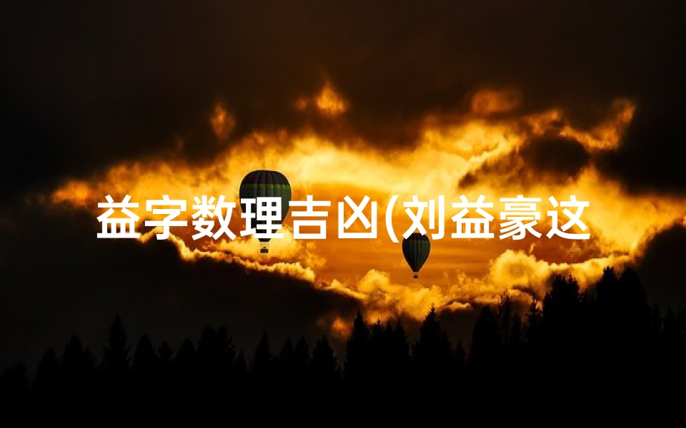 益字数理吉凶(刘益豪这个名字的寓意)