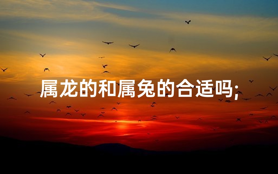 属龙的和属兔的合适吗;属龙属兔配对:相得益彰的佳缘
