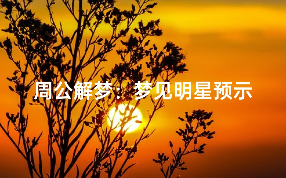 周公解梦:梦见明星预示什么?