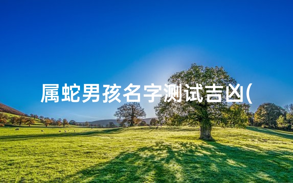 属蛇男孩名字测试吉凶(樊思轩名字测试属蛇2013年生)