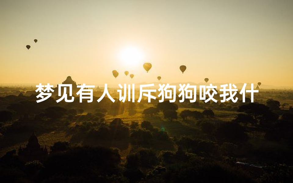梦见有人训斥狗狗咬我什么意思、梦见有人在训狗什么意思