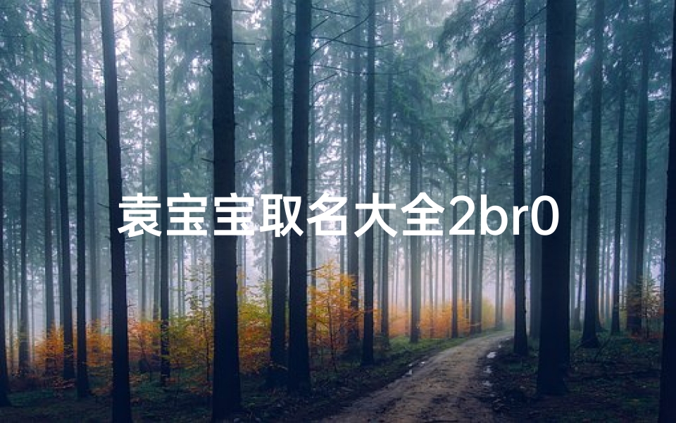 袁宝宝取名大全2br025,独特寓意-精选名字解析