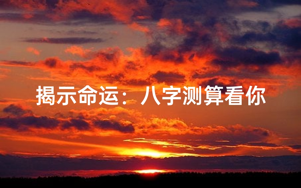 揭示命运:八字测算看你是否适合投身从政之路