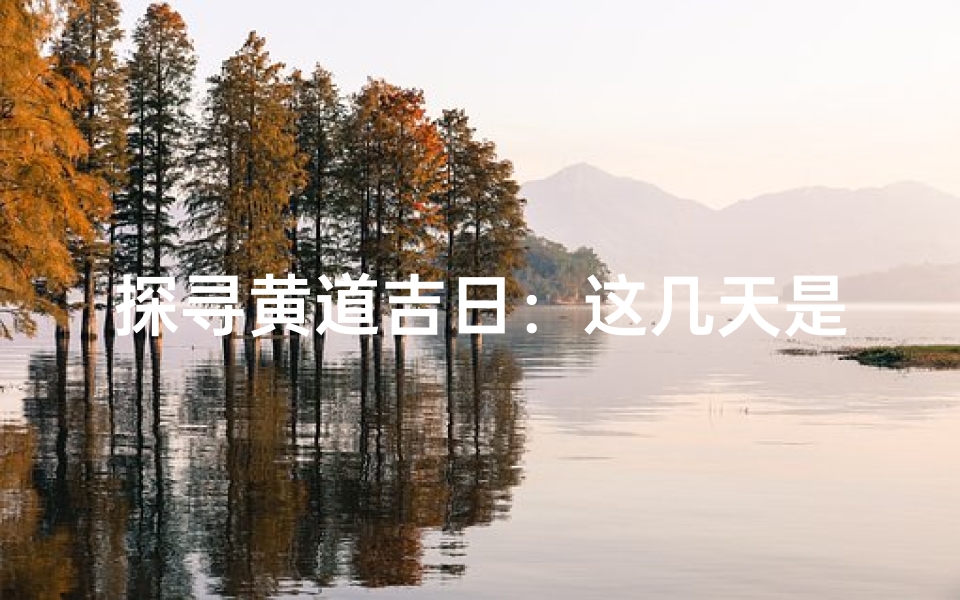 探寻黄道吉日:这几天是否适合重要决策?