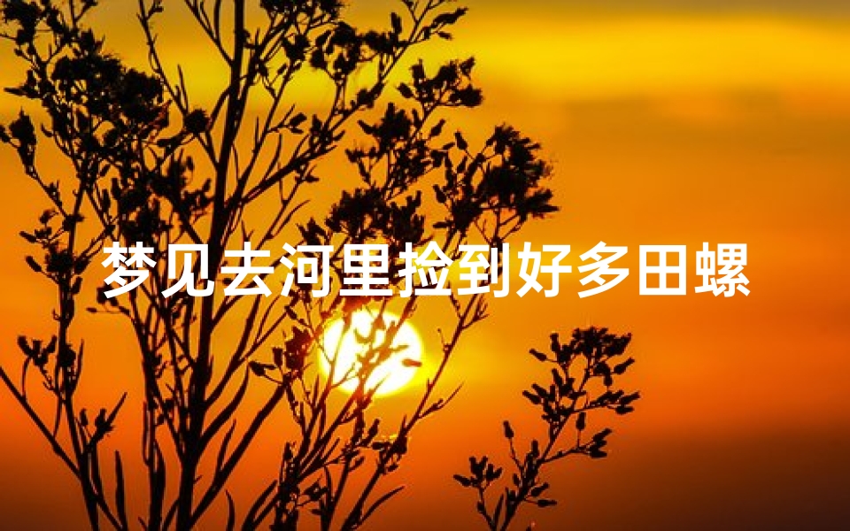 梦见去河里捡到好多田螺、梦见捡到很多田螺和河蚌