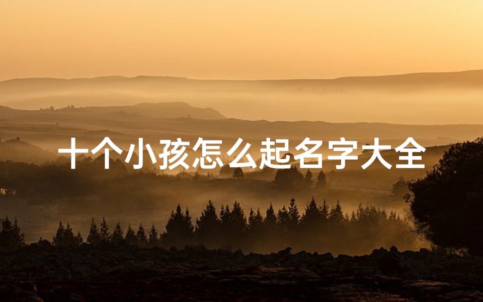 十个小孩怎么起名字大全;十个小孩电视剧