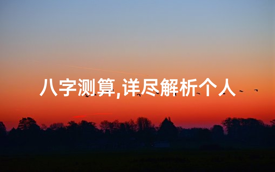 八字测算,详尽解析个人命运走向-全过程揭秘