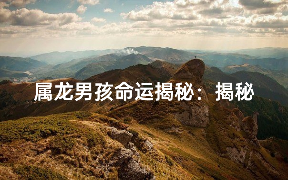 属龙男孩命运揭秘:揭秘龙年出生男孩的运势特点