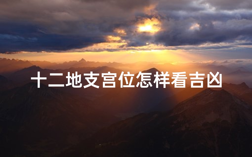 十二地支宫位怎样看吉凶;《十二地支宫位吉凶解析指南》