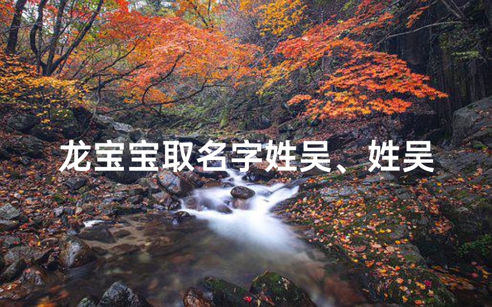 龙宝宝取名字姓吴、姓吴属龙女孩子适合名字
