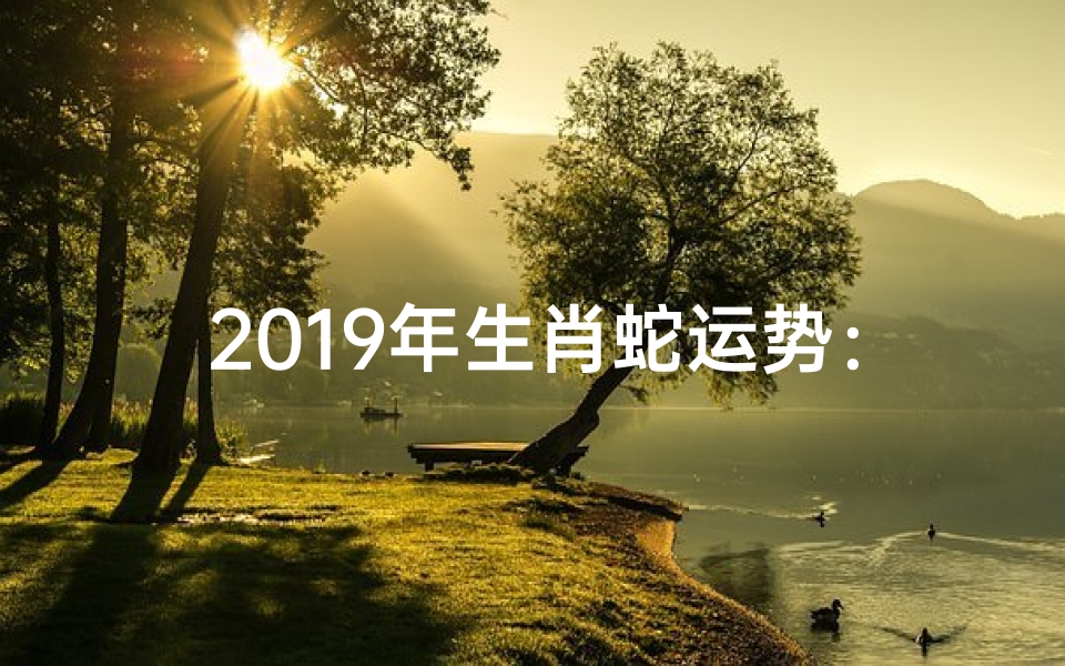 2019年生肖蛇运势:事业如意财运亨通