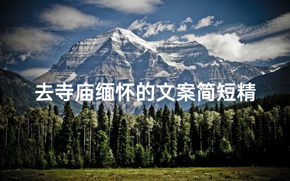 去寺庙缅怀的文案简短精辟,缅怀古寺,心灵之旅