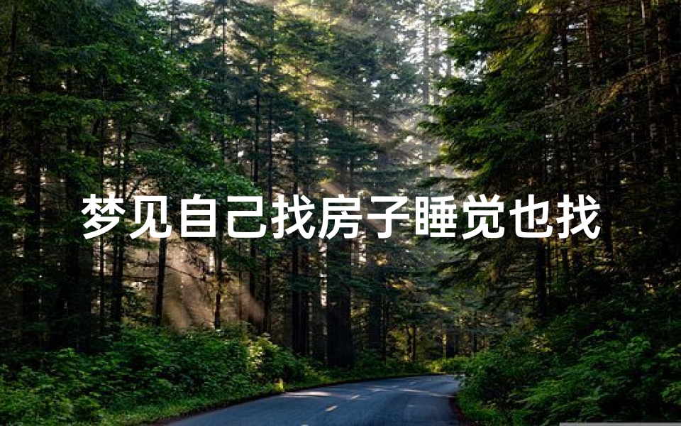 梦见自己找房子睡觉也找不到(梦见找房子住找不到)