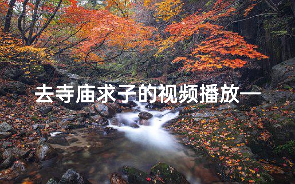 去寺庙求子的视频播放—寺庙求子的故事