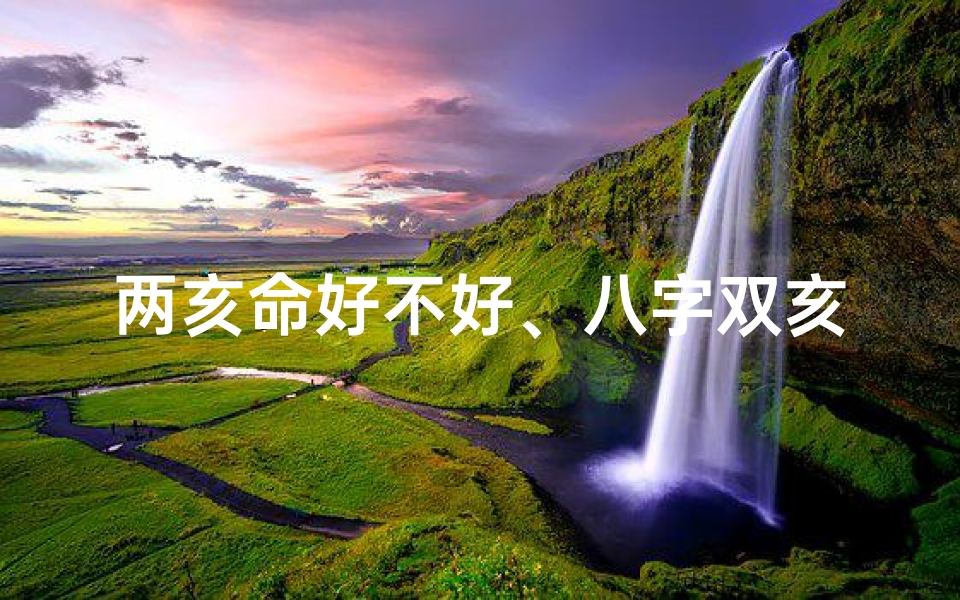 两亥命好不好、八字双亥女命:命运之谜,揭秘人生轨迹-海瑞算卦网