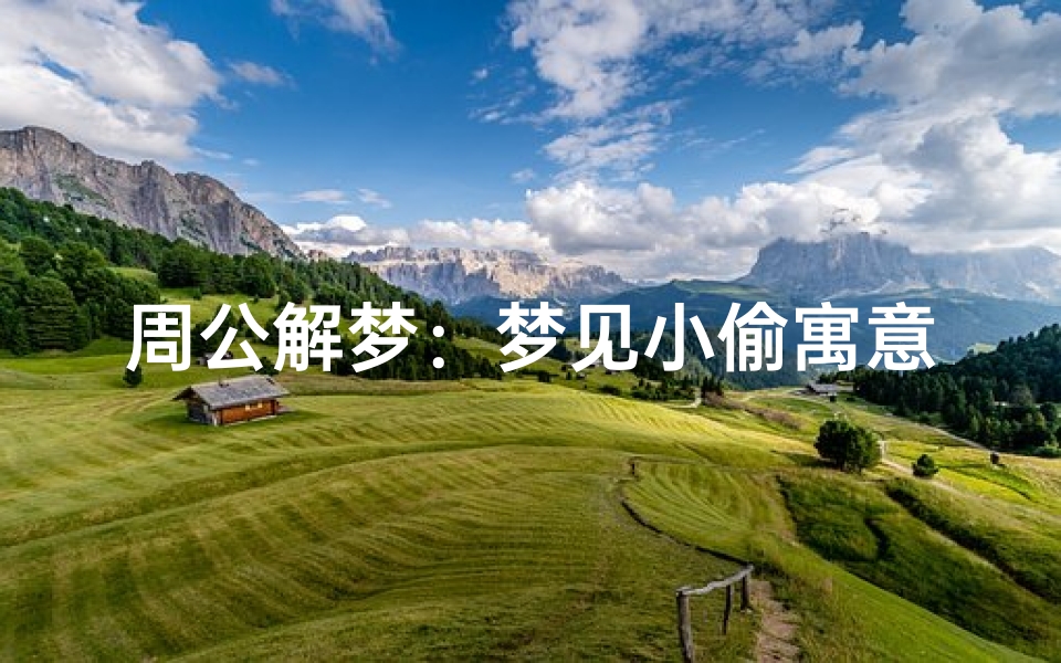 周公解梦:梦见小偷寓意何在?