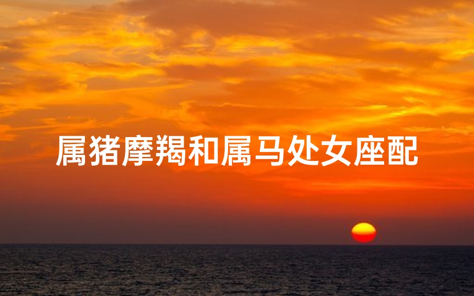 属猪摩羯和属马处女座配吗,属猪摩羯与属马处女:星座配对揭秘