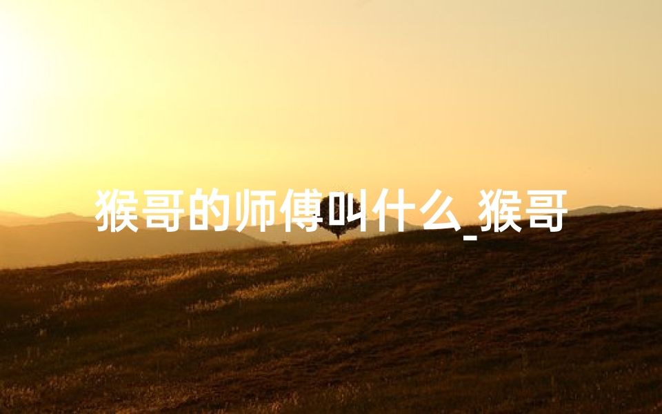 猴哥的师傅叫什么_猴哥探秘:揭秘孙悟空曾去的神秘寺庙