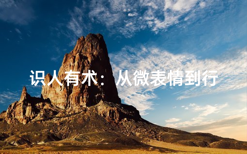 识人有术:从微表情到行为模式解析心机者的吉凶预兆