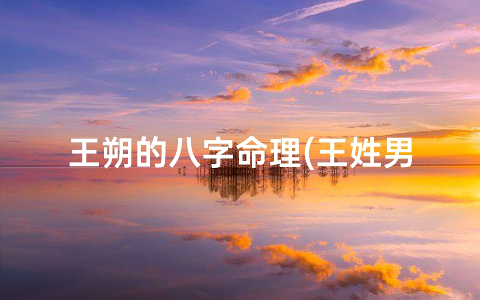 王朔的八字命理(王姓男孩取名 最高分感谢 )