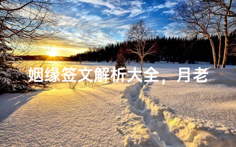 姻缘签文解析大全，月老灵签、观音灵签与桃花签的奥秘与启示